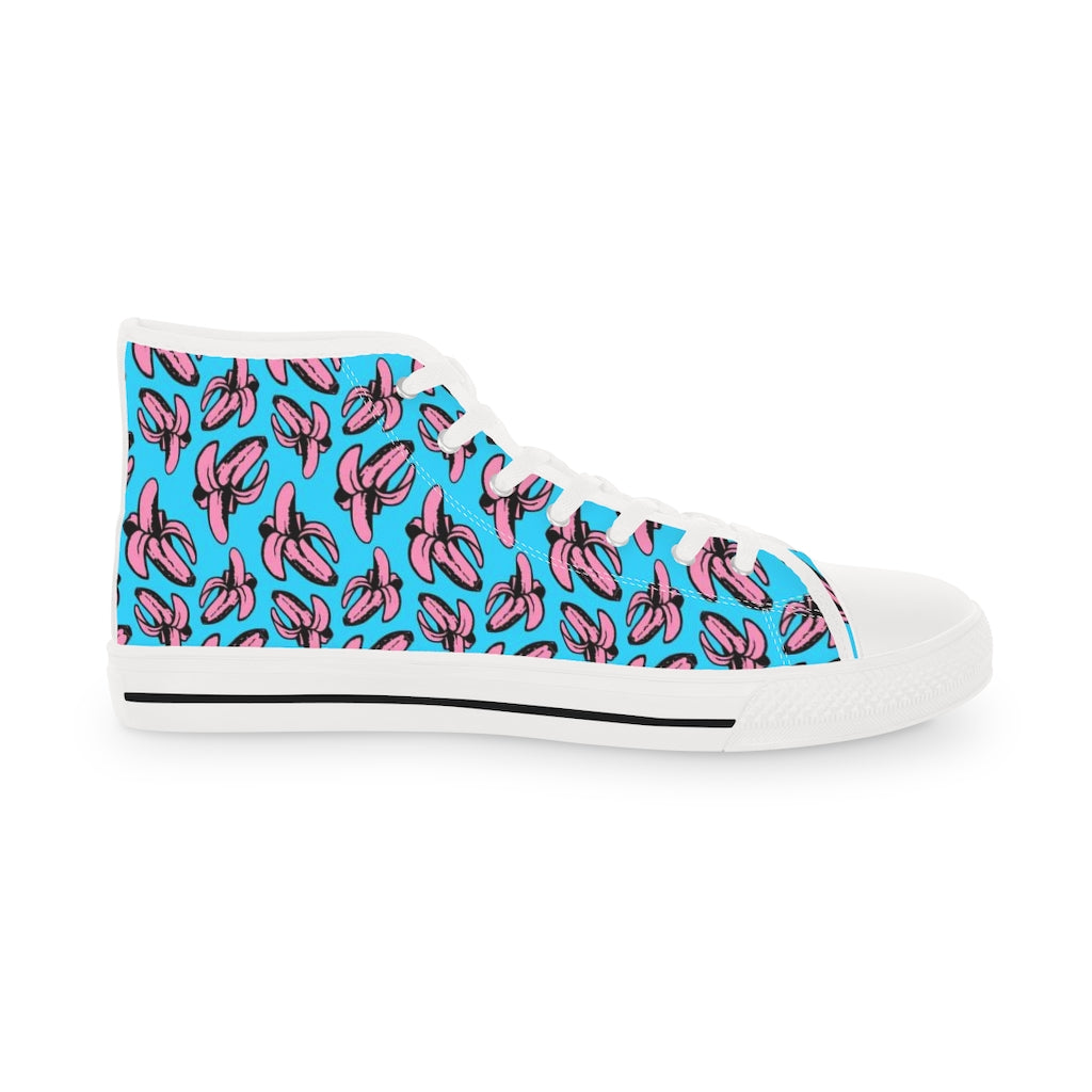 Banana all  over print Men's High Top Sneakers