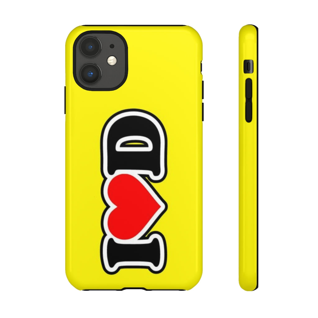 I Heart D Tough Cases YELLOW