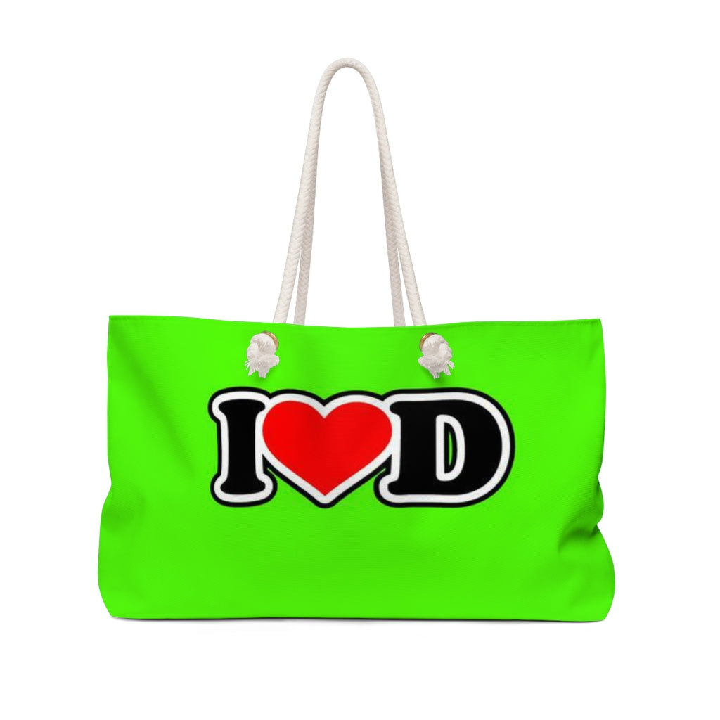 I Heart D Weekender Bag GREEN