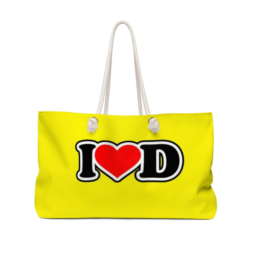 I Heart D Weekender Bag YELLOW