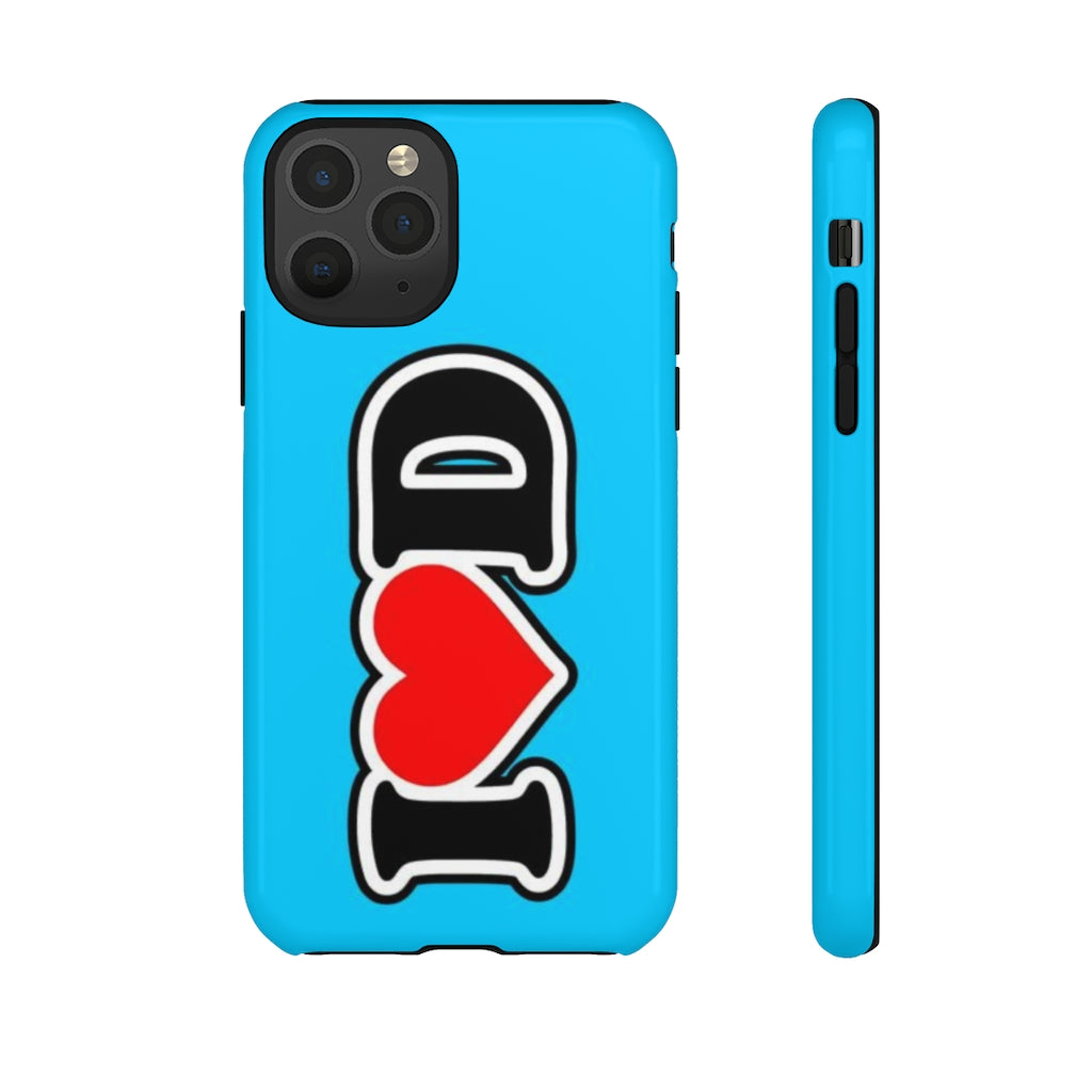 I Heart D Tough Cases BLUE