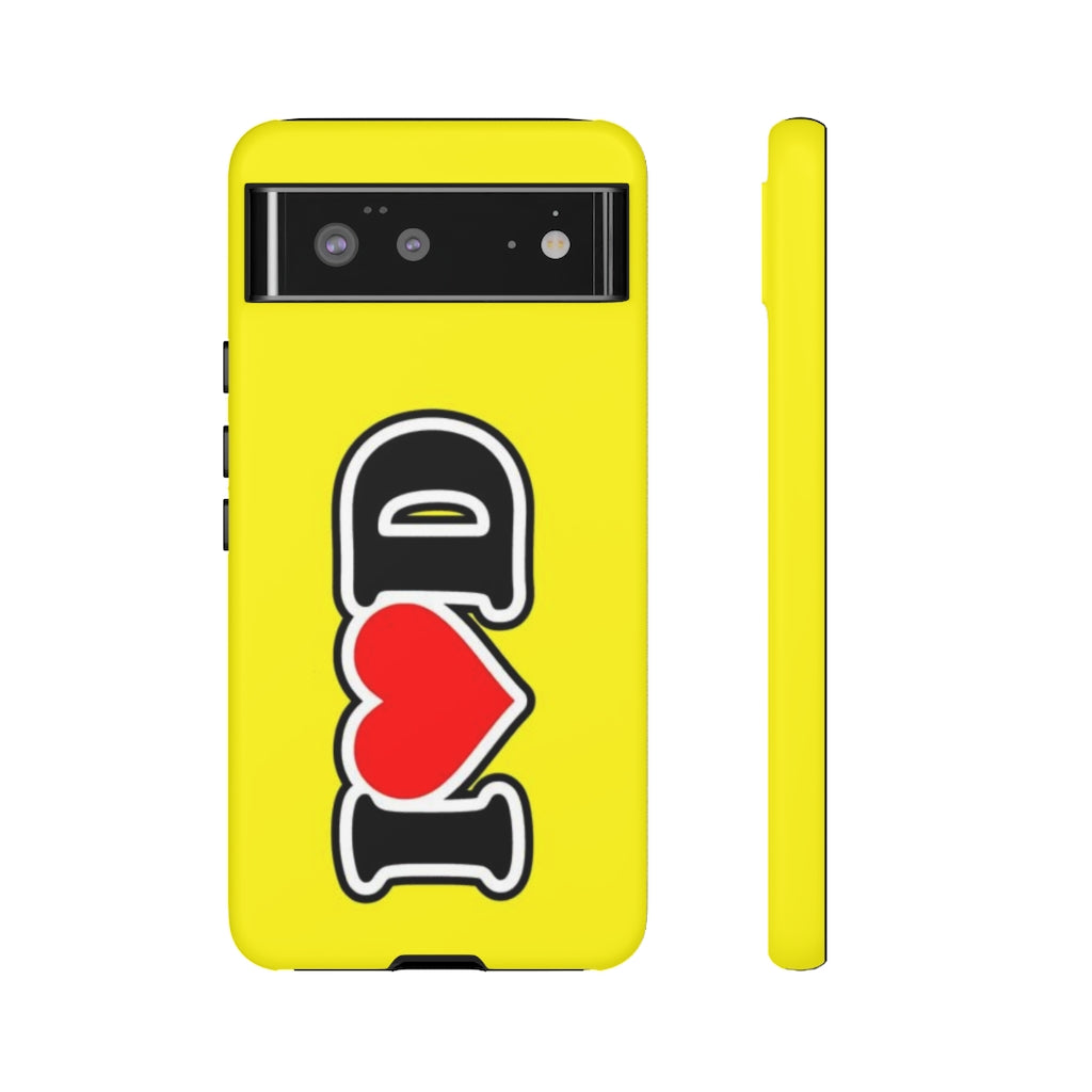 I Heart D Tough Cases YELLOW