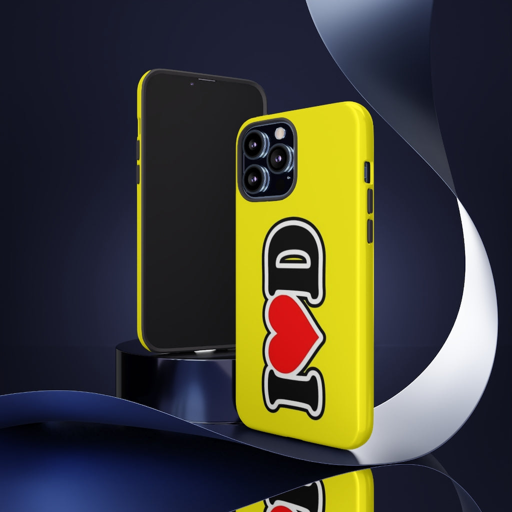 I Heart D Tough Cases YELLOW