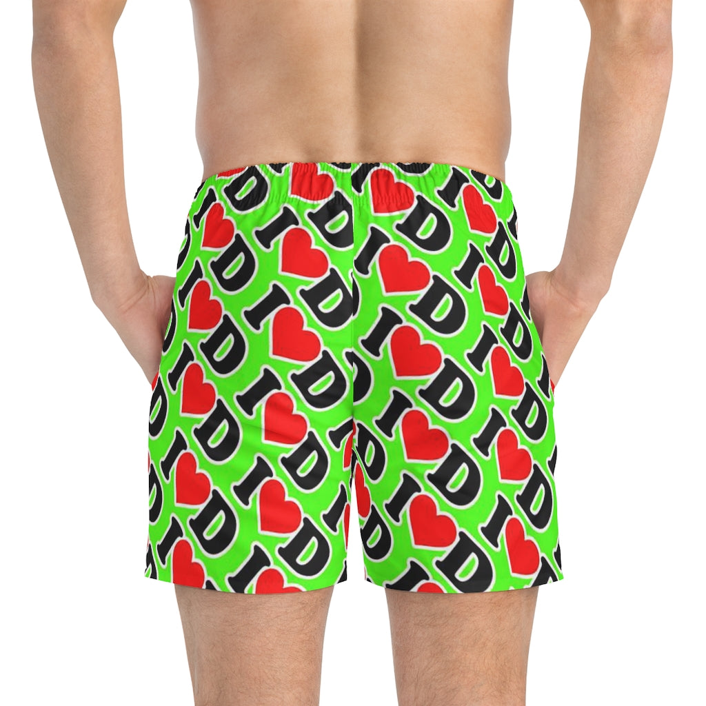 I Heart D Swim Trunks GREEN