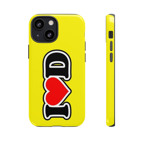 I Heart D Tough Cases YELLOW