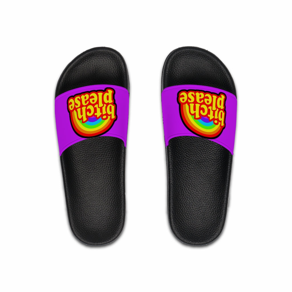 B*tch Please Men's Slide Sandals LILAC