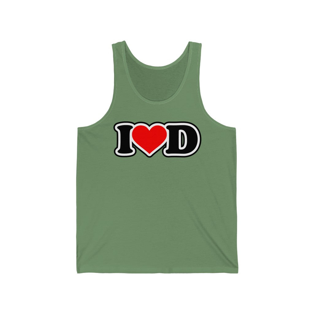 I Heart D Unisex Jersey Tank