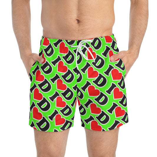 I Heart D Swim Trunks GREEN