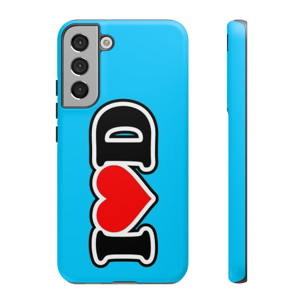 I Heart D Tough Cases BLUE