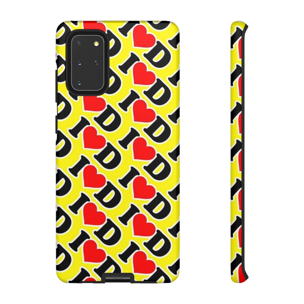 I Heart D all over print Tough Cases YELLOW