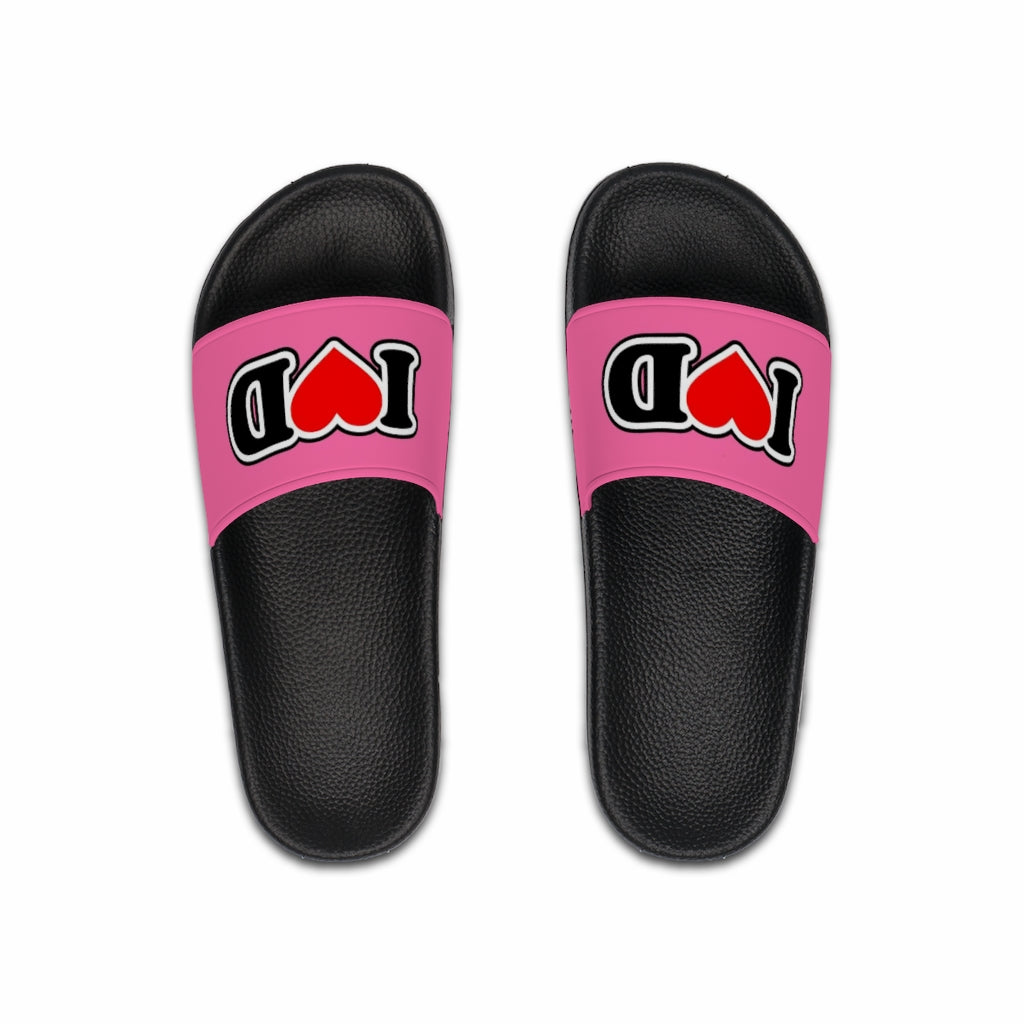 I Heart D Men's Slide Sandals PINK