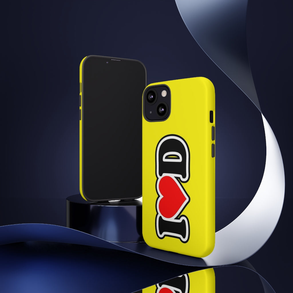 I Heart D Tough Cases YELLOW