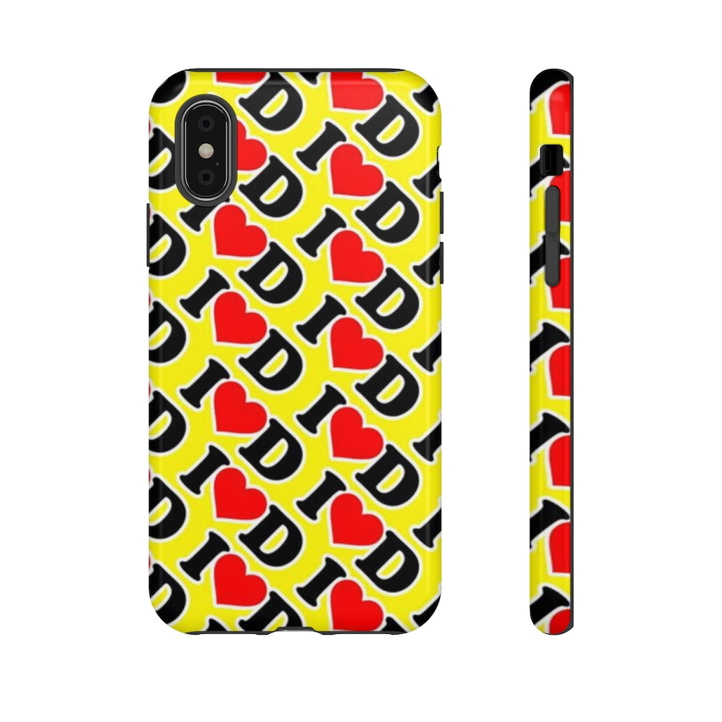 I Heart D all over print Tough Cases YELLOW