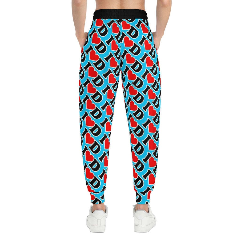 I Heart D Athletic Joggers (AOP) BLUE