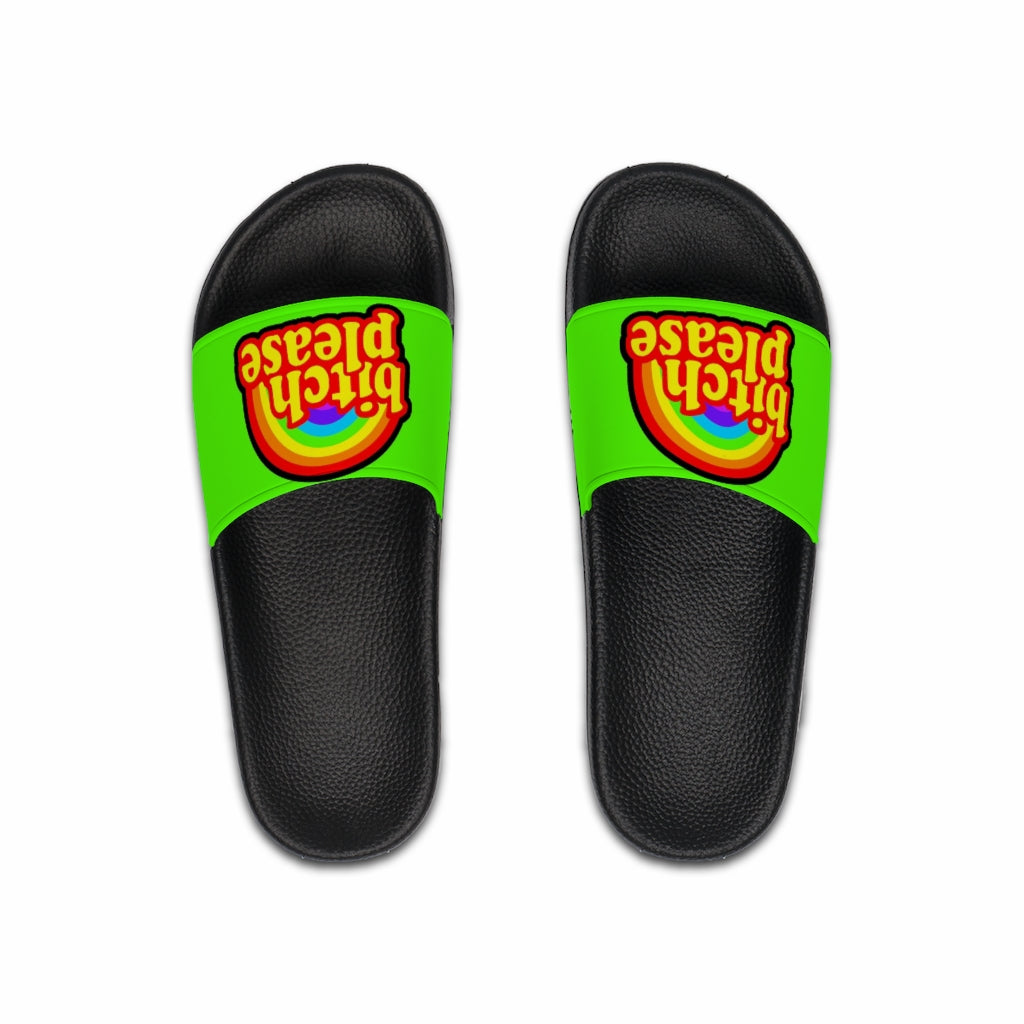 B*tch Please Men's Slide Sandals GREEN