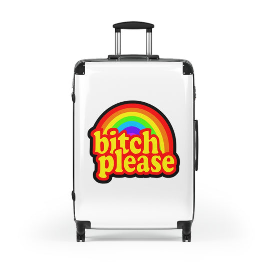 B*tch please Suitcases WHITE